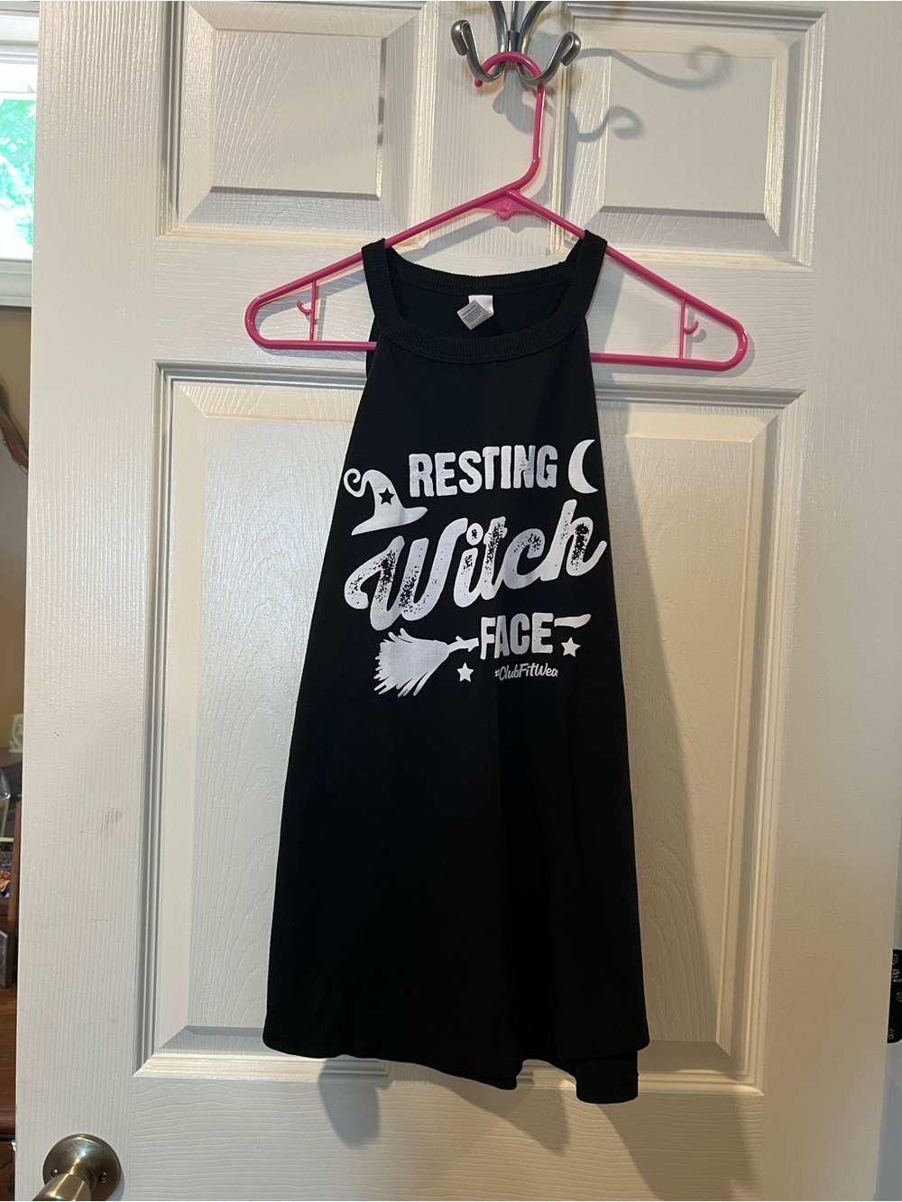 Black Graphic Tank Top - "Resting Witch Face"